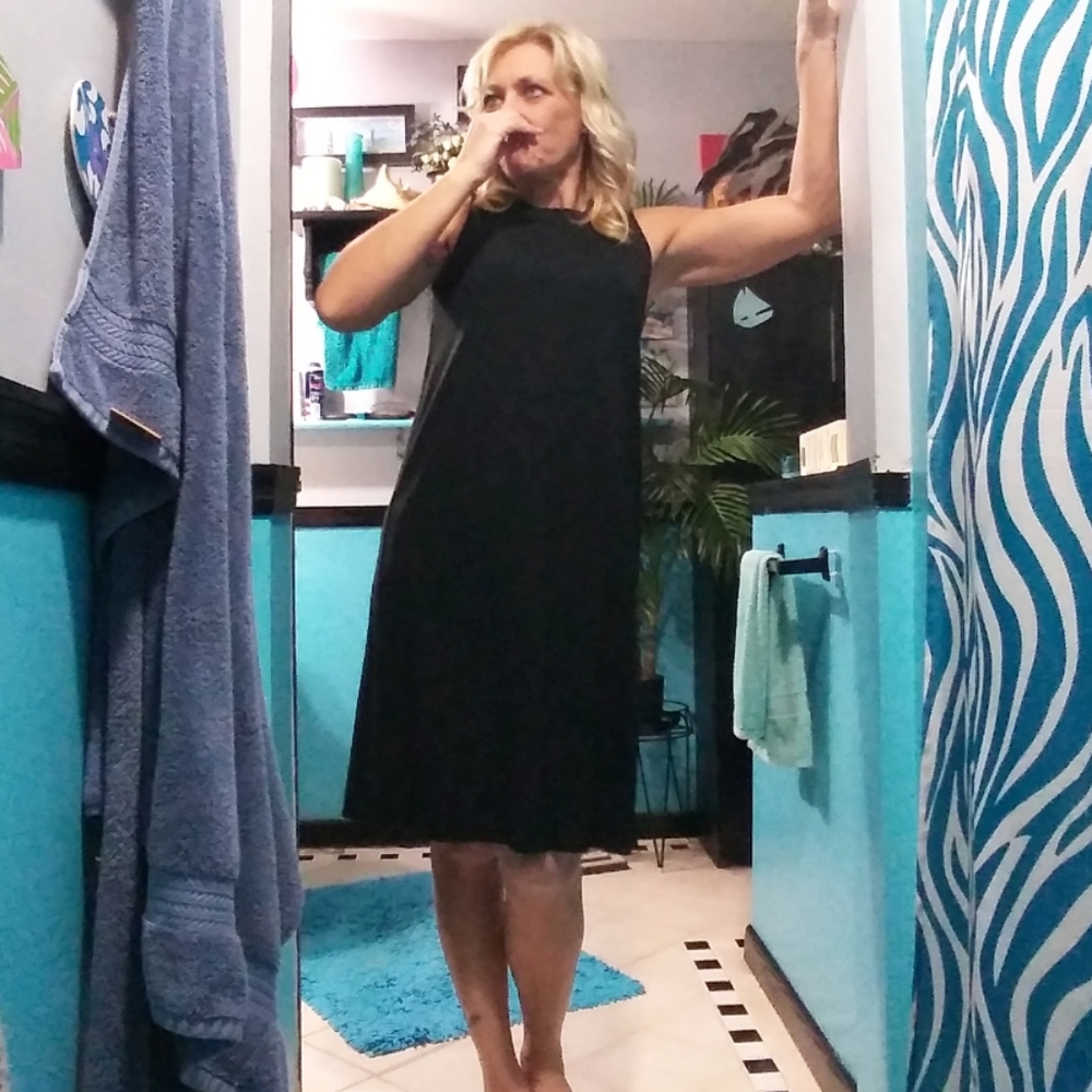 NWOT black tank dress